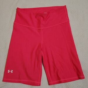 Under Armour Pink Athletic Shorts High Waist Performance